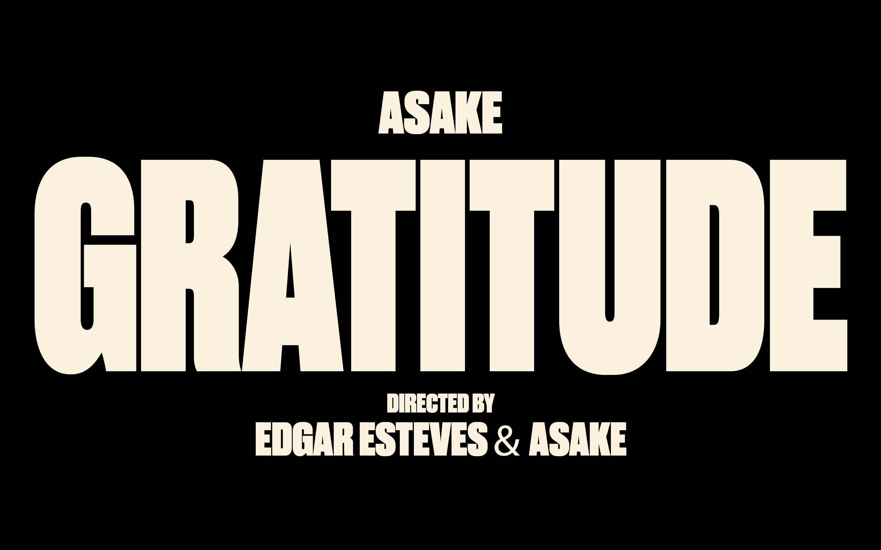 Gratitude title card artwork